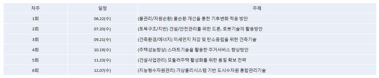 개최일정